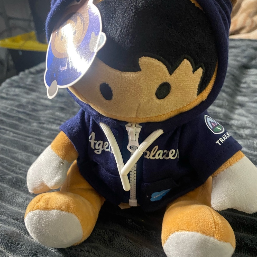 Plush Hoodie Toy - Navy & Tan Kids Plush